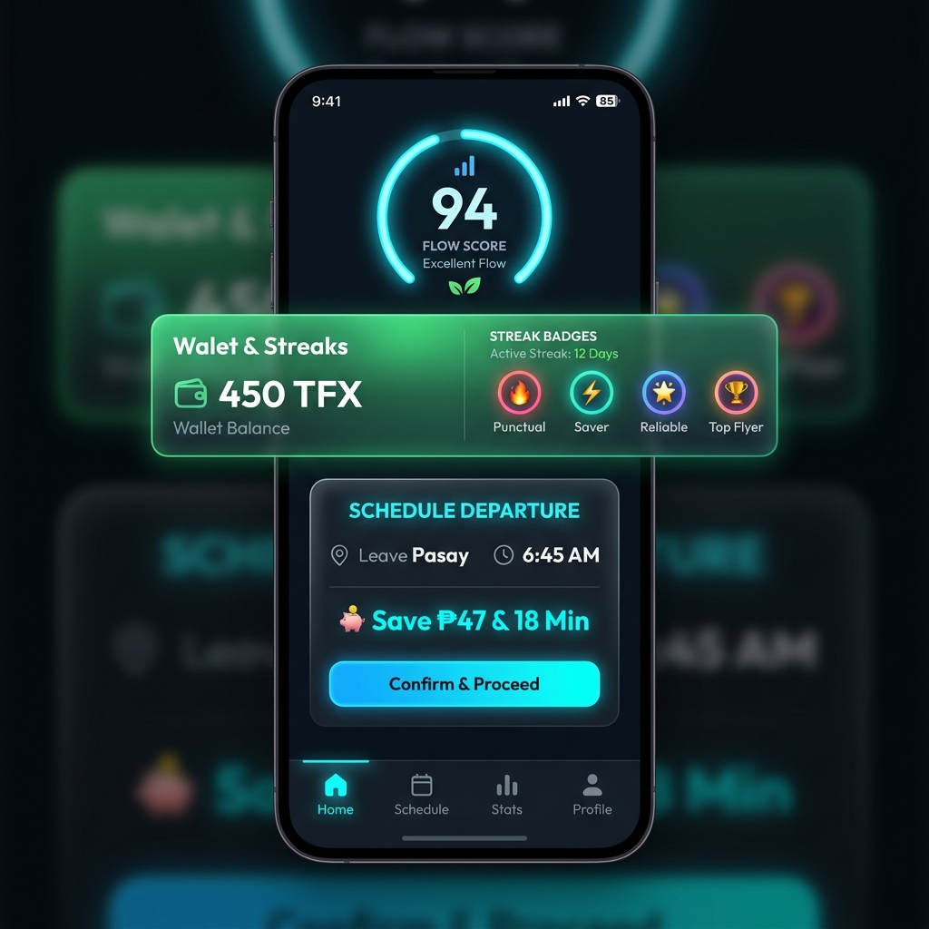 traFIX Go — Commuter PWA with Flow Score and TFX Wallet